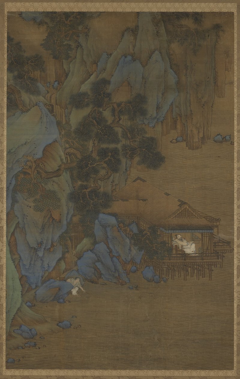 Genießen der Brise in einem Pavillon am Wasser, 16.-17. Jahrhundert von Ming Dynasty Chinese School
