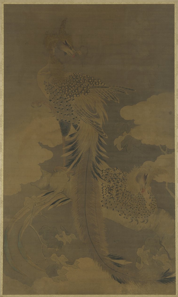 Phönixe auf einem Paulownienbaum, ca. 1500 von Ming Dynasty Chinese School