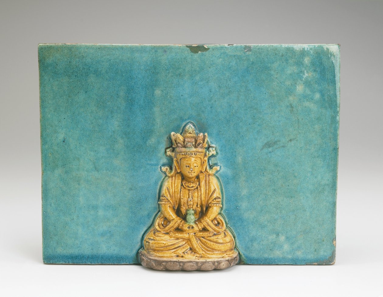 Fliese mit Figur des Buddha Amitabha von Ming Dynasty Chinese School