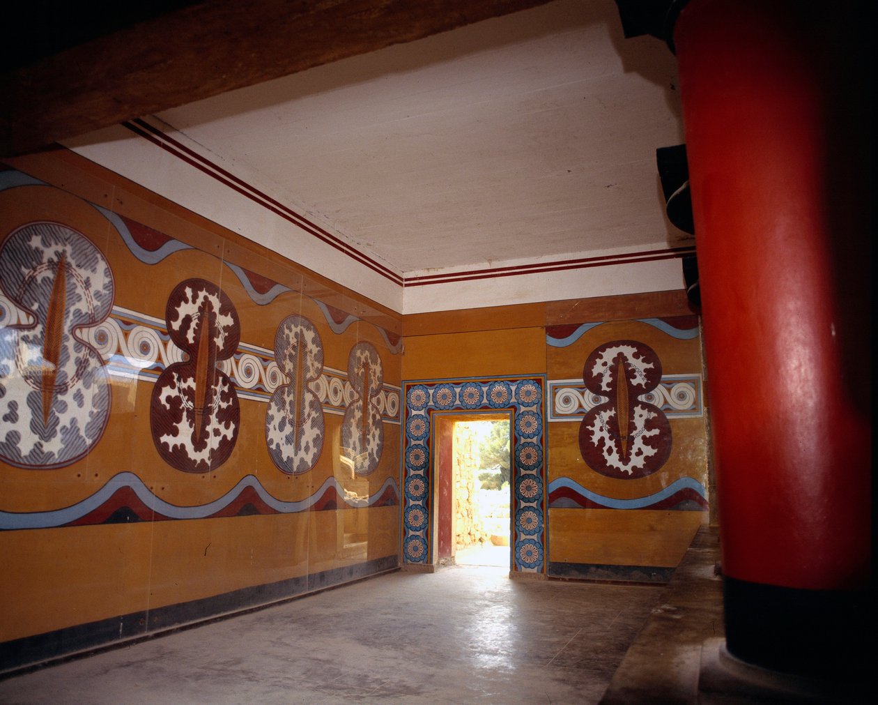 Griechische Kunst: die Halle des Palastes von Knossos, Griechenland von Minoan