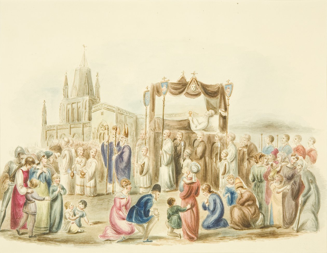 Beerdigung von William Canynges vor St. Mary Redcliffe von Miss Martha Bird