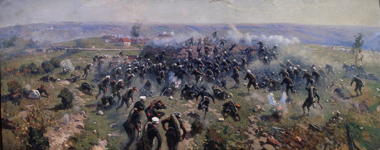 Schlacht von Gorni Dubnik am 24. Oktober 1877, 1914 von Mitrofan Borisovich Grekov