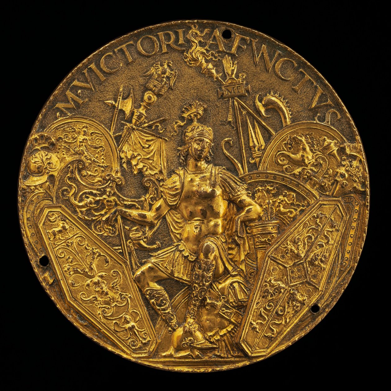 Mars umgeben von Trophäen, spätes 15. - frühes 16. Jahrhundert von Moderno