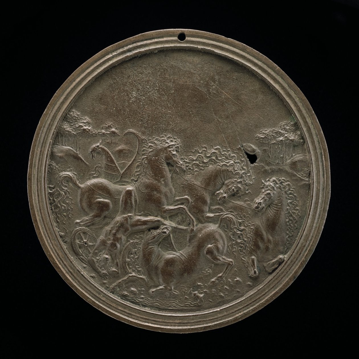 Der Tod des Hippolytus oder Der Sturz des Phaeton, spätes 15. - frühes 16. Jahrhundert von Moderno