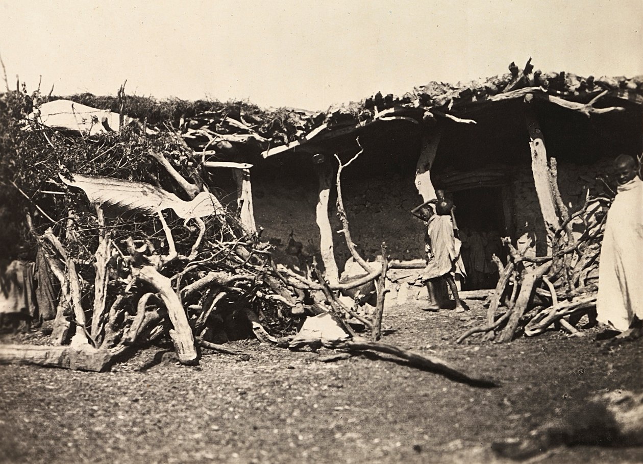 Bau eines Imperiums im faschistischen Zeitalter: Abessinische Hütte, 09/05/1936 von Modestino Baldinetti