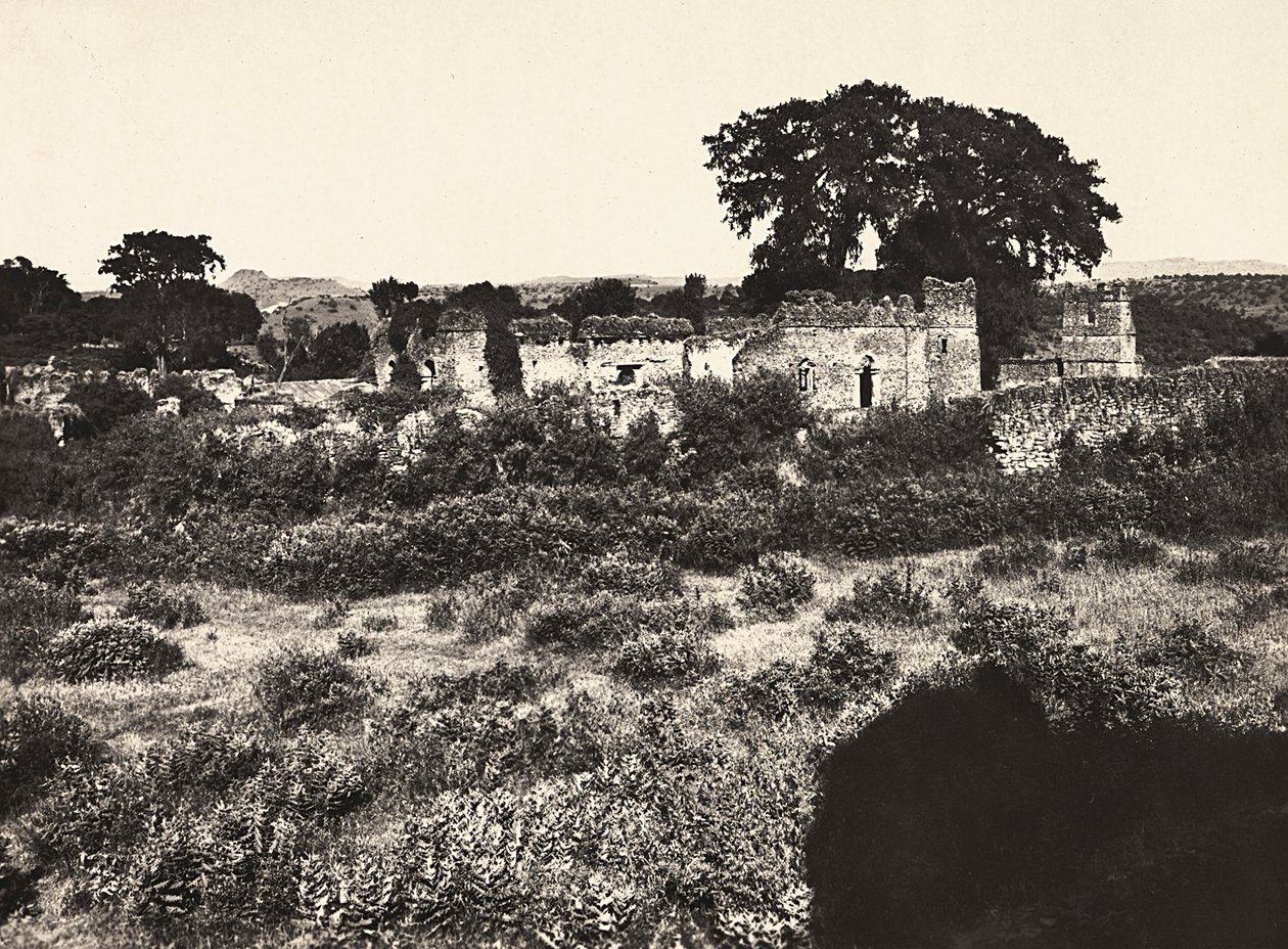 „Ein Imperium aufbauen“ im faschistischen Zeitalter: das Schloss von König Fasiladas in Gondar, Äthiopien, 09/05/1936 von Modestino Baldinetti