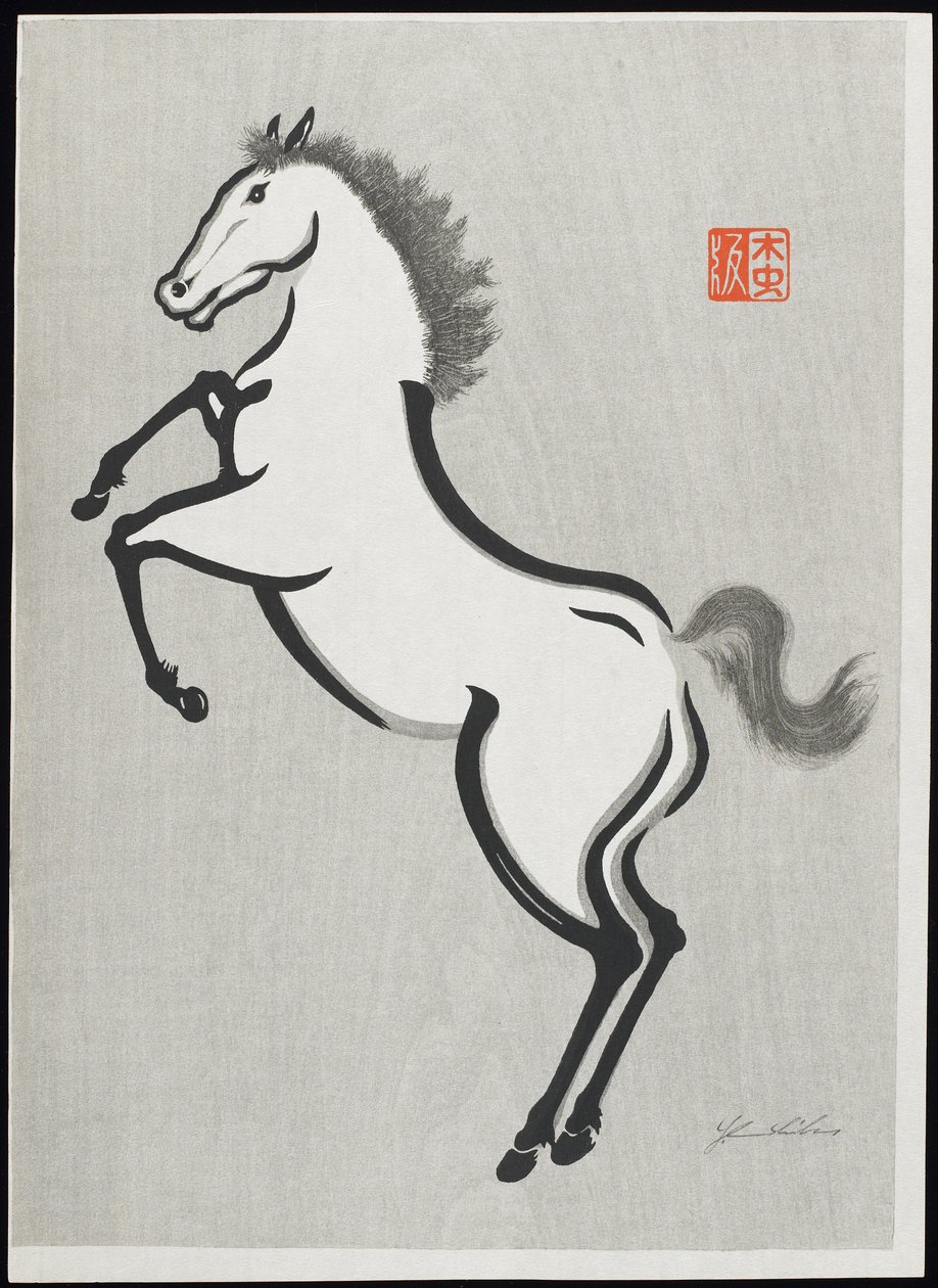 Pferd von Mokuchu Urushibara
