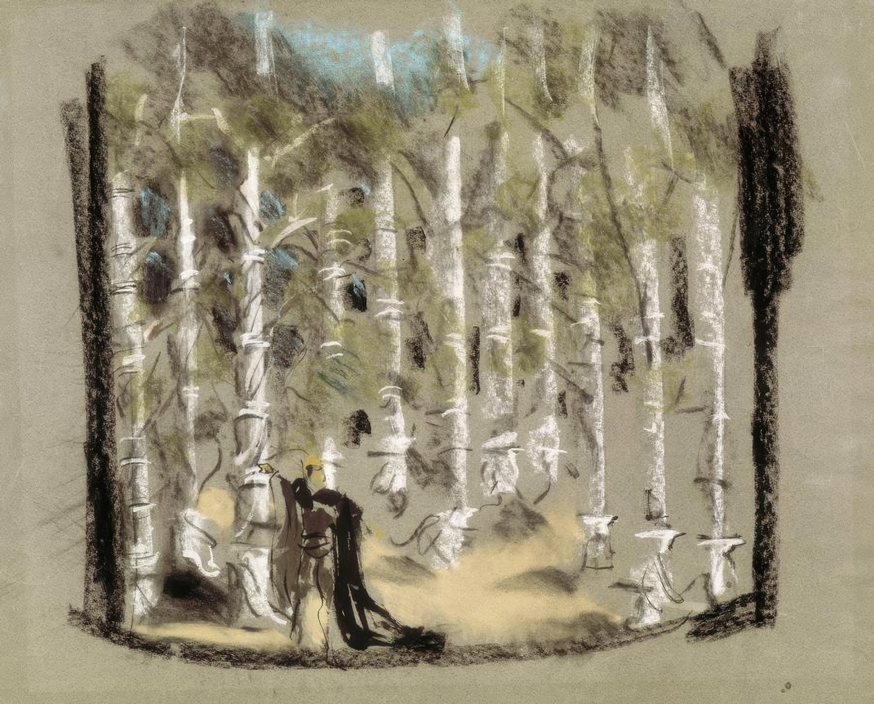Bühnenbildentwurf: Der Wald von Molière