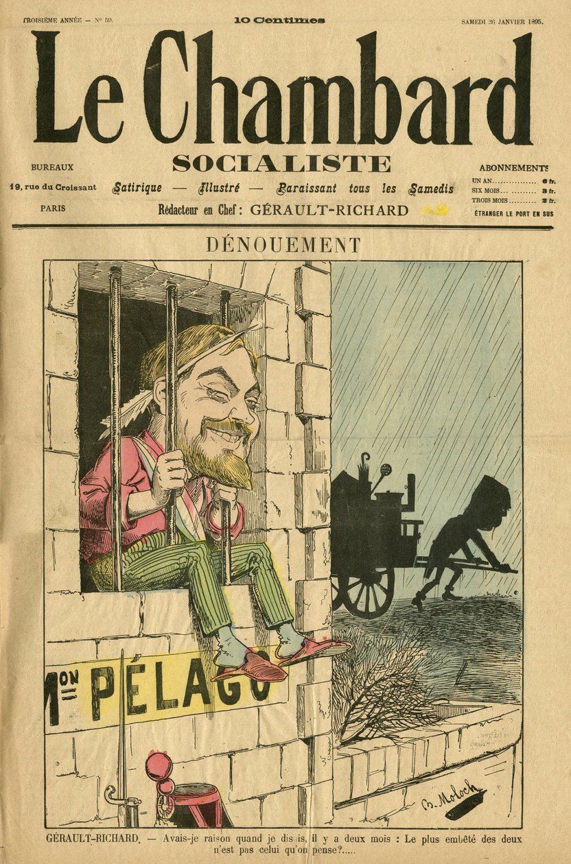 Illustration von Moloch (1849-1909) für das Cover von Le Chambard socialiste, Nr. 59 von Moloch