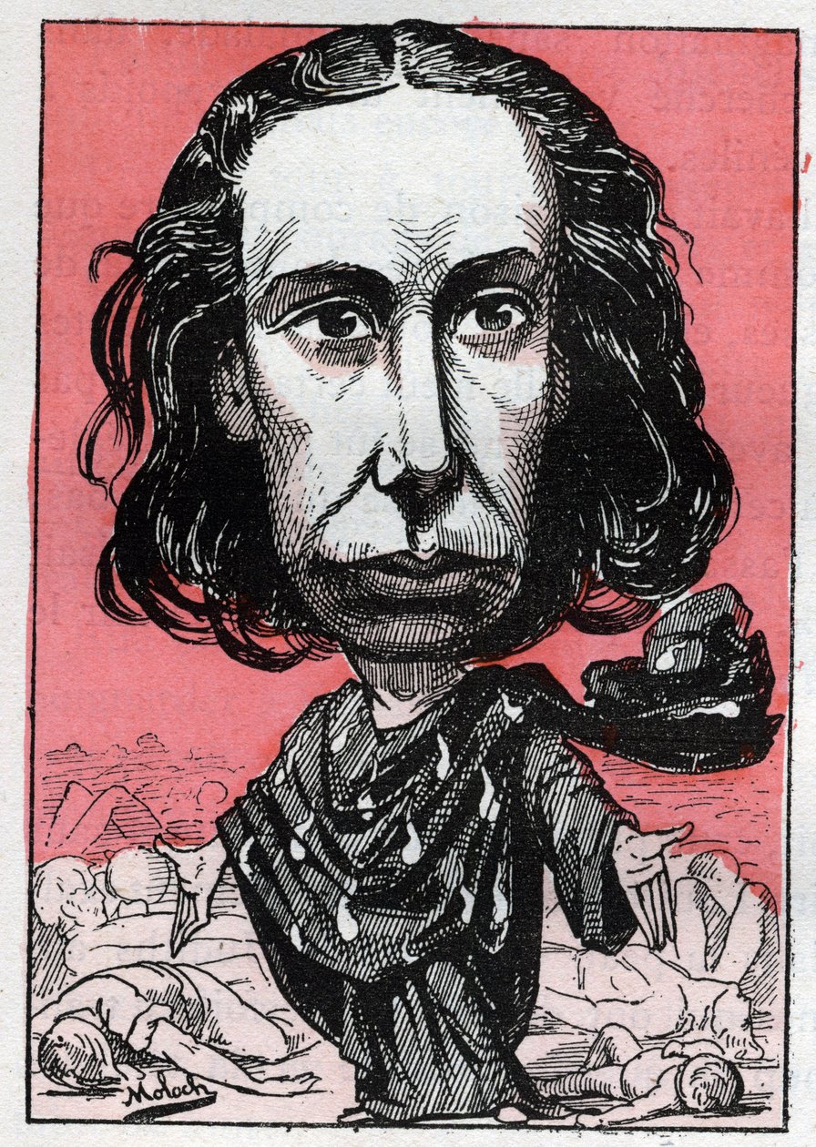 Porträt von Louise Michel (1830-1905), Lehrerin, Arbeiteraktivistin, Anarchistin, genannt die „Rote Wölfin“ von Moloch