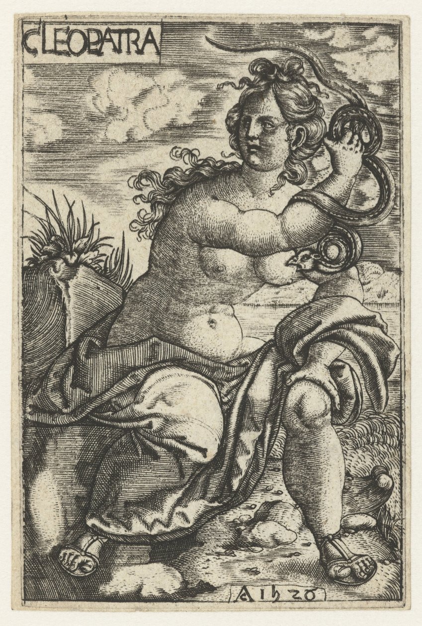 Kleopatra mit Schlange von Monogrammist AC