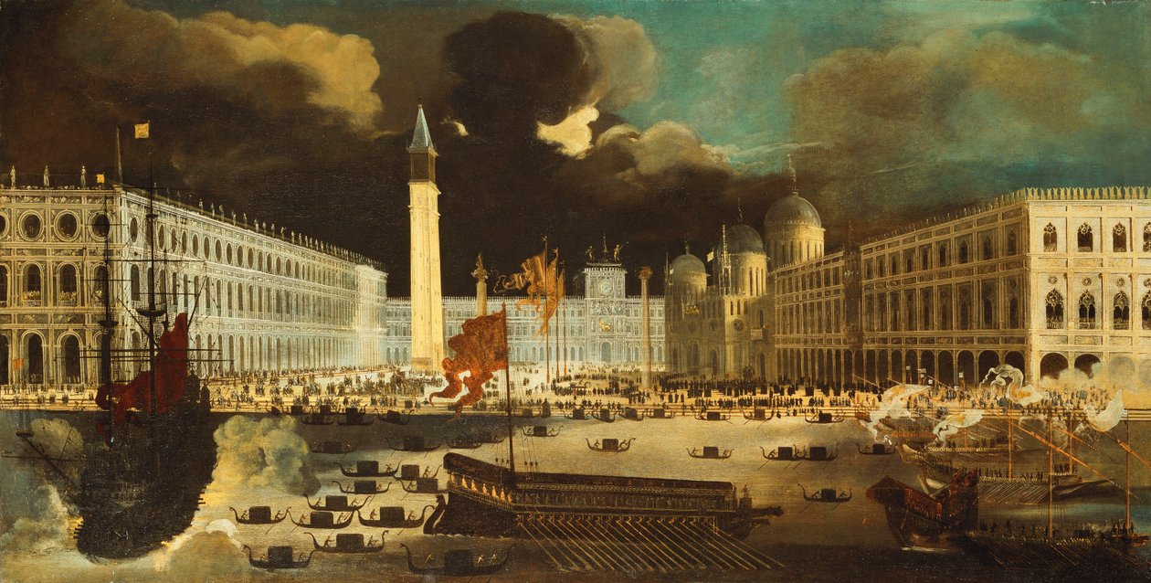 Ein Capriccio von San Marco vom Bacino am Himmelfahrtstag von Monsu Desiderio