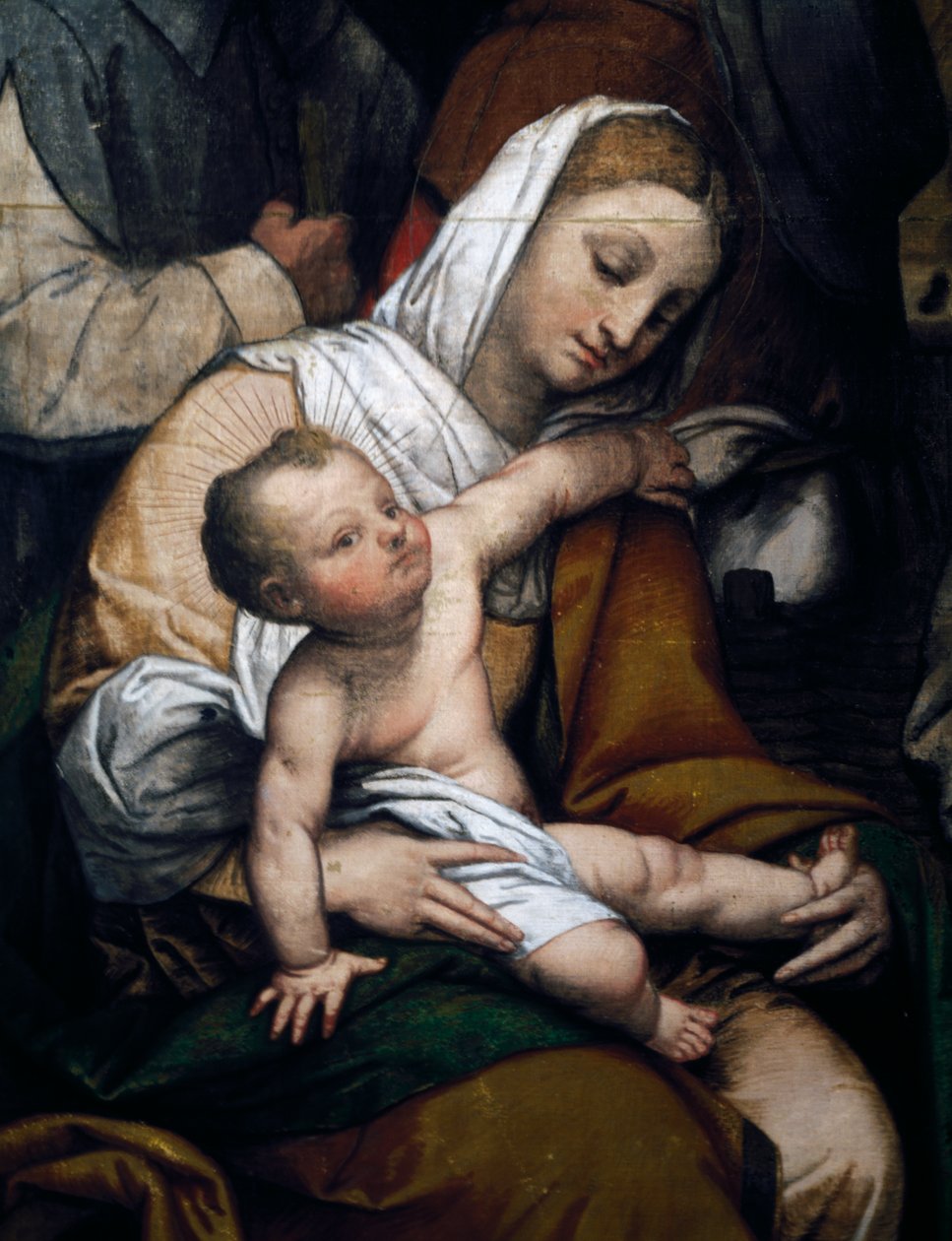 Geburt Christi oder Anbetung der Hirten von Moretto da Brescia