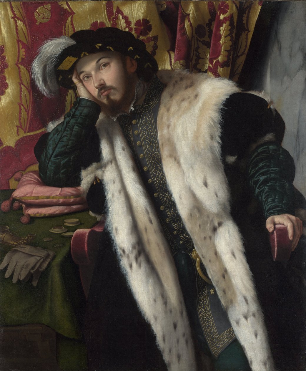 Porträt eines jungen Mannes, um 1540 von Moretto da Brescia