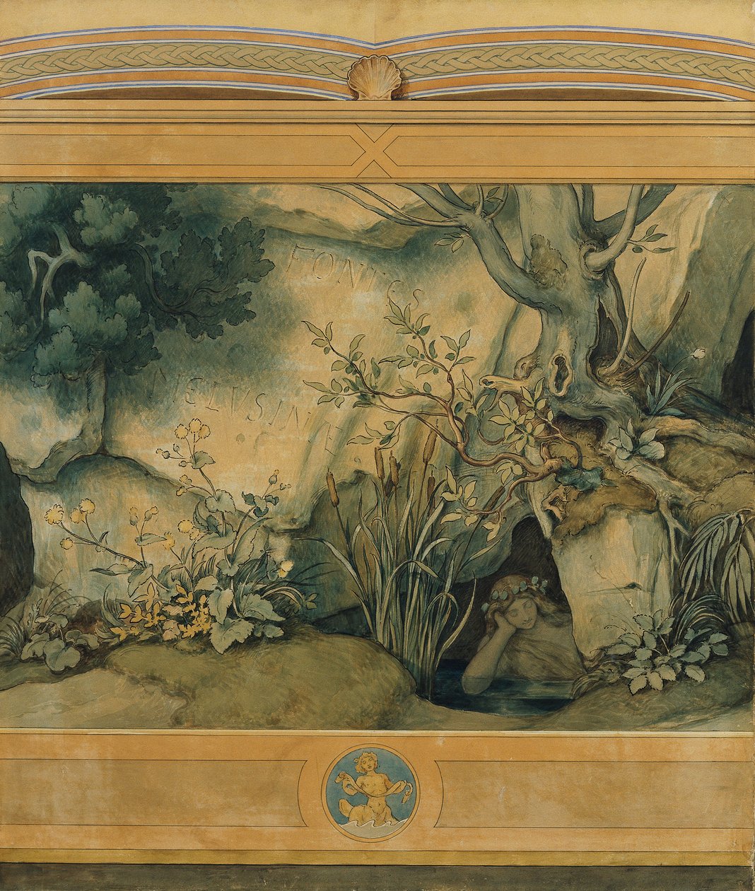 Die schöne Melusine: I. Fontes Melusinae von Moritz Ludwig von Schwind