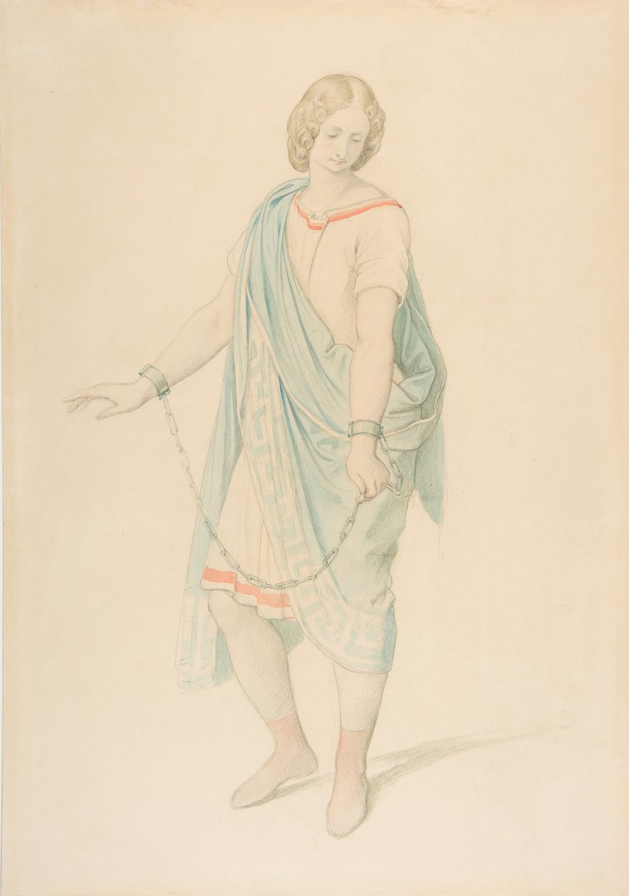 Die Sopranistin Karoline Hetzenecker in der Rolle des Sesto in La Clemenza di Tito, ca. 1848 von Moritz Ludwig von Schwind