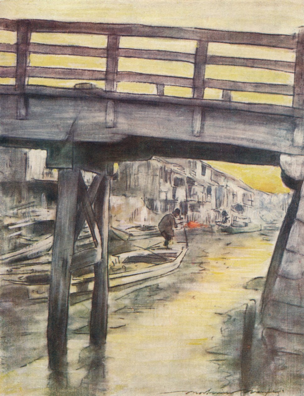 Ein Kanal in Osaka von Mortimer L Menpes