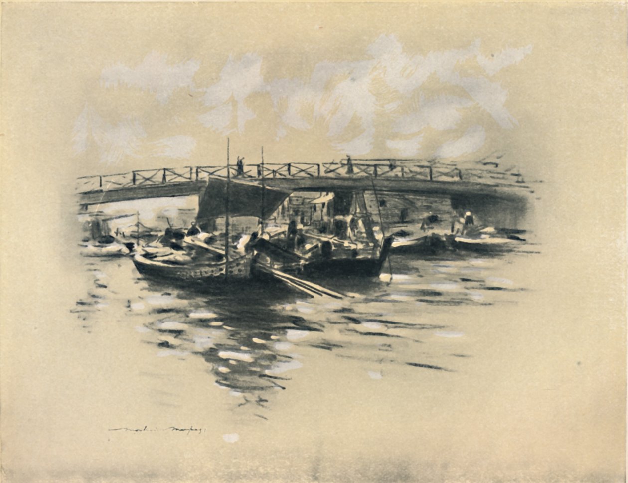 Der Ogara-Fluss in Tokio, 1903 von Mortimer L Menpes