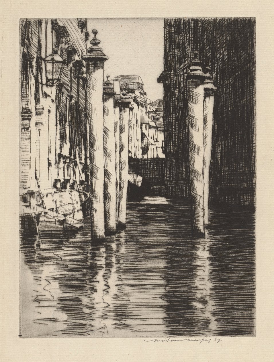 Ein enger Kanal, Venedig von Mortimer Menpes