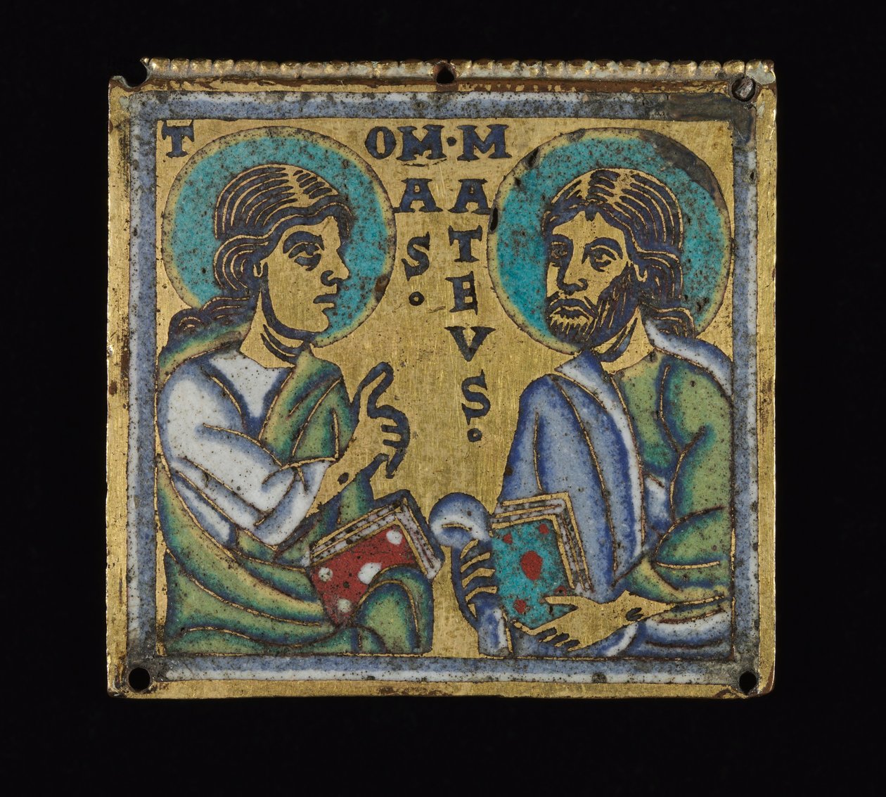 Plakette, die St. Thomas und St. Matthäus darstellt, um 1160 von Mosan School