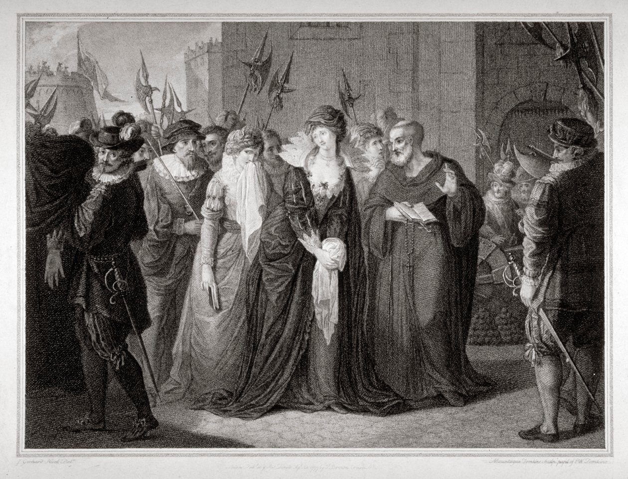 Lady Jane Grey wird zur Hinrichtung im Tower of London geführt von Mountague Tomkins