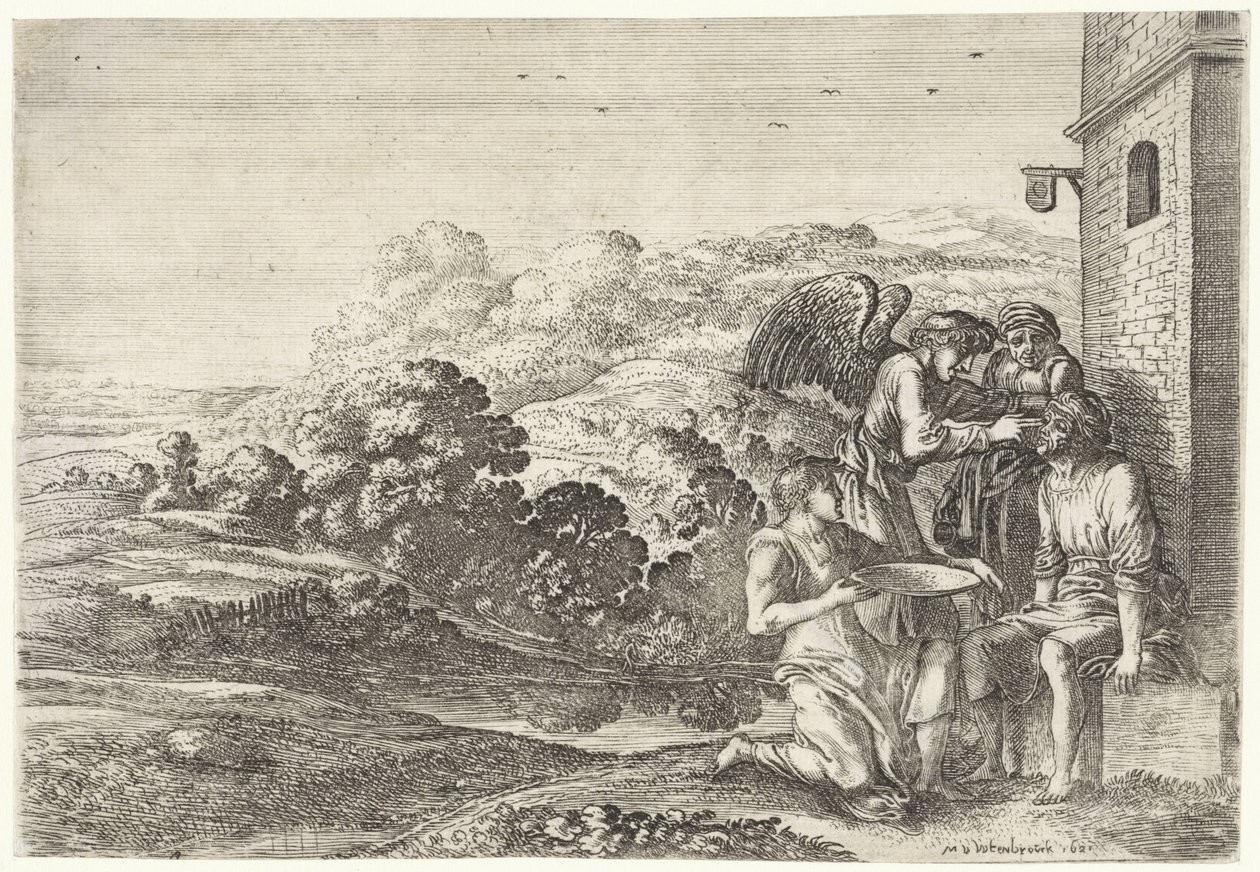Tobias heilt die Blindheit seines Vaters von Moyses van Wtenbrouck