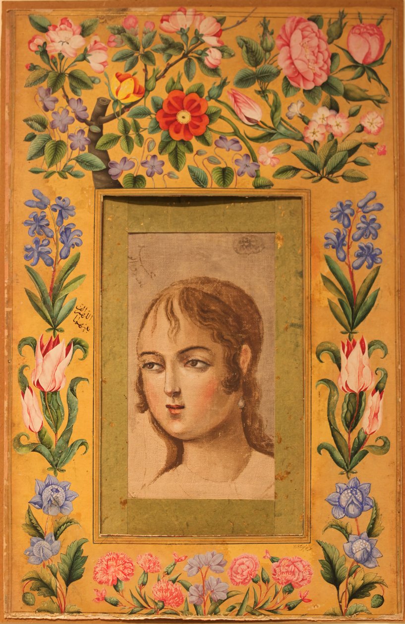 Gemälde einer jungen Schönheit, Iran, 1740er-50er von Muhammad Sadiq