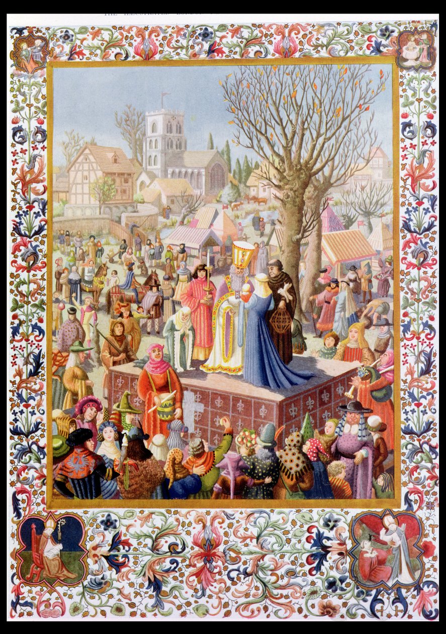Die Anfänge des Weihnachtsspiels, Titelblatt der Illustrated London News von Muriel Broderick