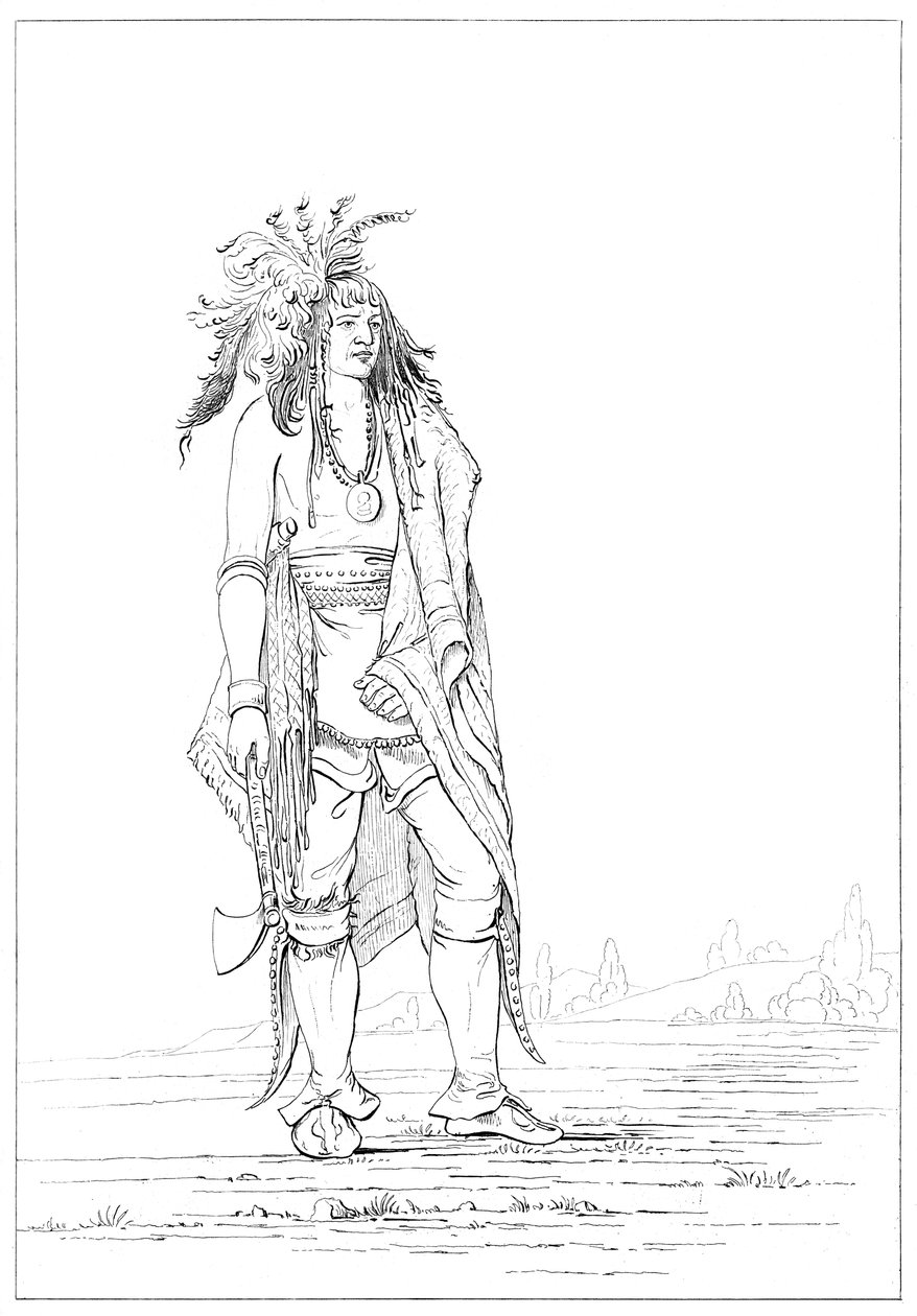 Irokesenkrieger, 1841 von Myers and Co