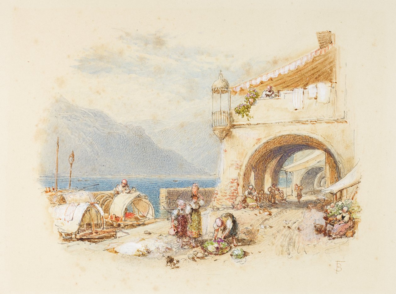 Bellagio, Comer See, ca. 1850-75 von Myles Birket Foster