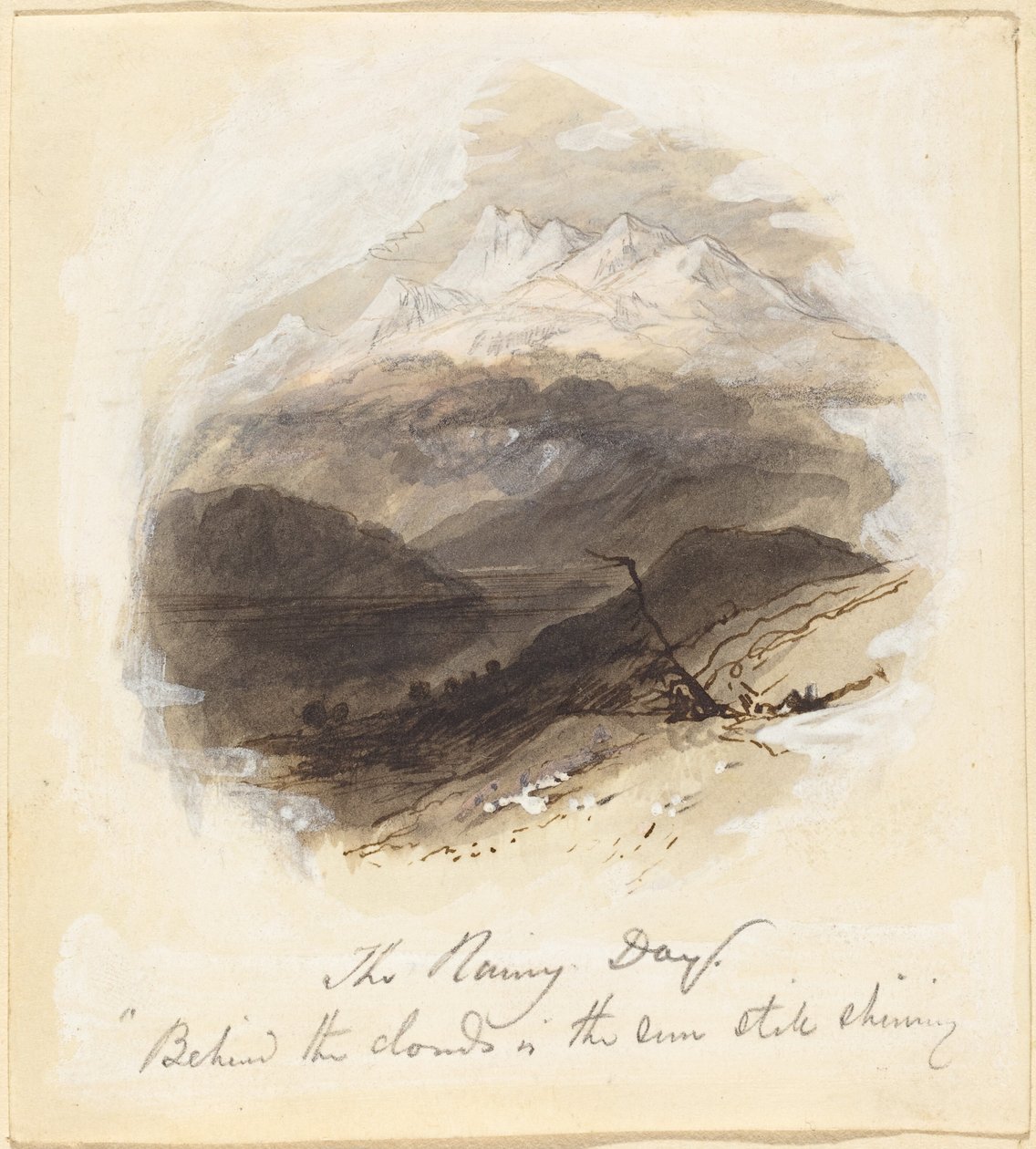 Illustration zu Longfellows "Der regnerische Tag" von Myles Birket Foster