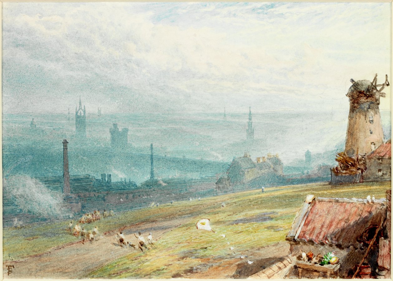 Newcastle upon Tyne von den Windmill Hills, Gateshead von Myles Birket Foster