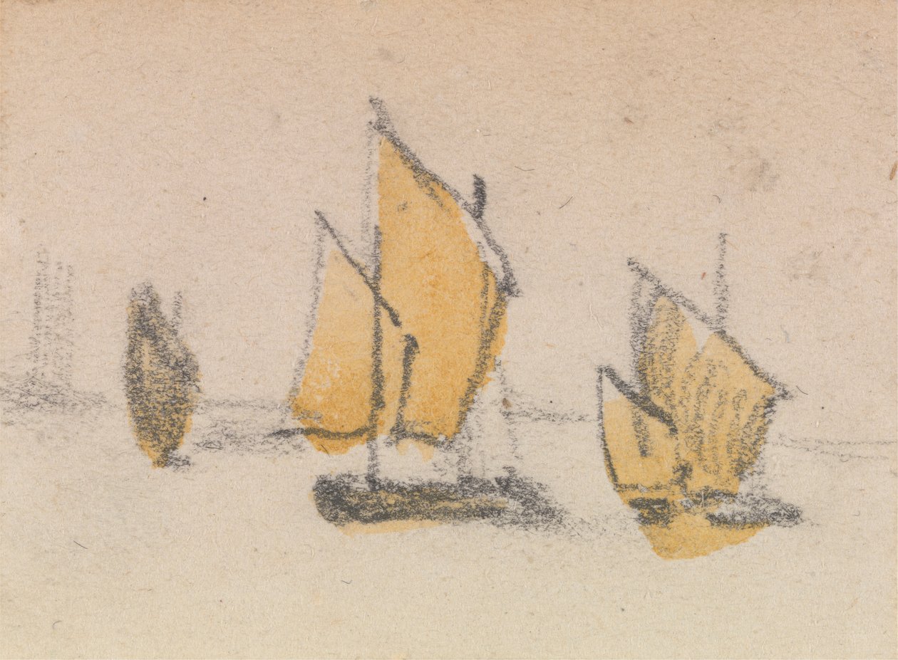 Eine von drei Studien auf der venezianischen Lagune von Myles Birket Foster