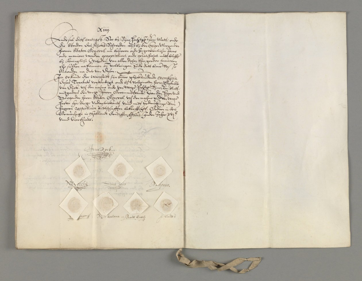 Zertifikat des Vertrags von Den Haag zwischen den Generalstaaten und dem König von Schweden zur Klärung des zweiten Artikels des Vertrags vom 5. April von Unbekannt Unbekannt