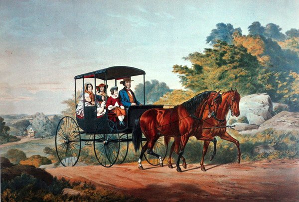 Leben auf dem Land: Der Morgenausritt von Currier and Ives