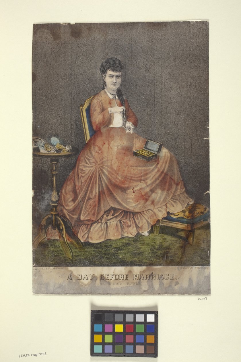Der Tag vor der Hochzeit von N. and Ives J.M. (1824 95) Currier