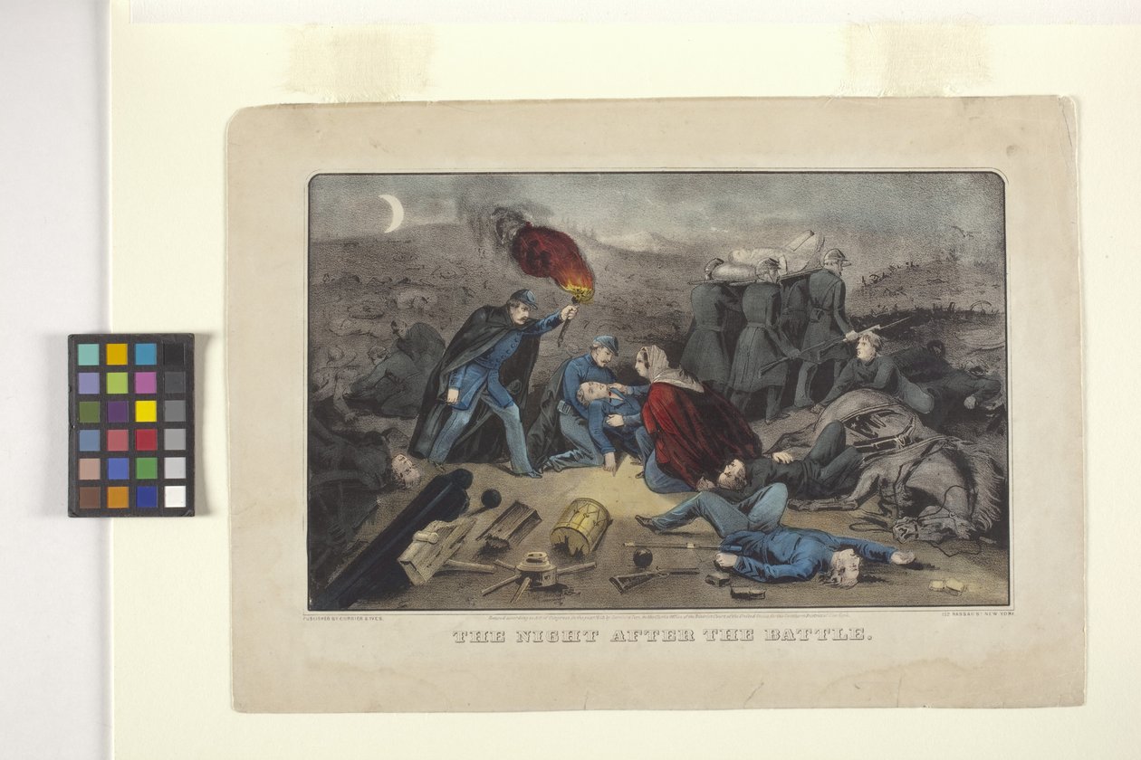 Die Nacht nach der Schlacht von N. and Ives J.M. (1824 95) Currier