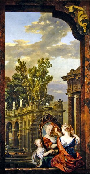 Die fünf Sinne - Sehen von N. and Moucheron I. de Verkolje