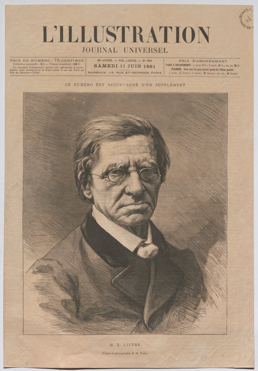M. E. Littré von Nadar