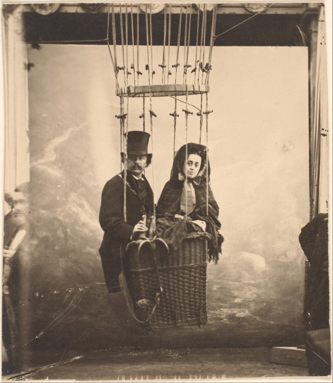 [Nadar mit seiner Frau Ernestine in einem Ballon] von Nadar