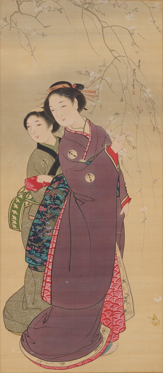Schöne Frauen unter Kirschblüten von Nagasawa Rosetsu