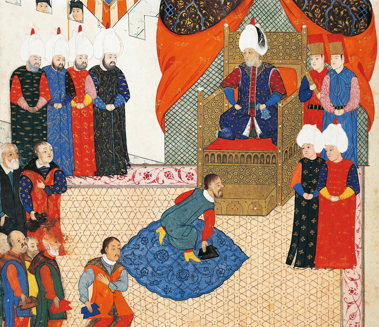 Empfang des ungarischen Kronprinzen Zsigismond Janos durch Suleyman I. am 29. Juni von Nakkaş Osman