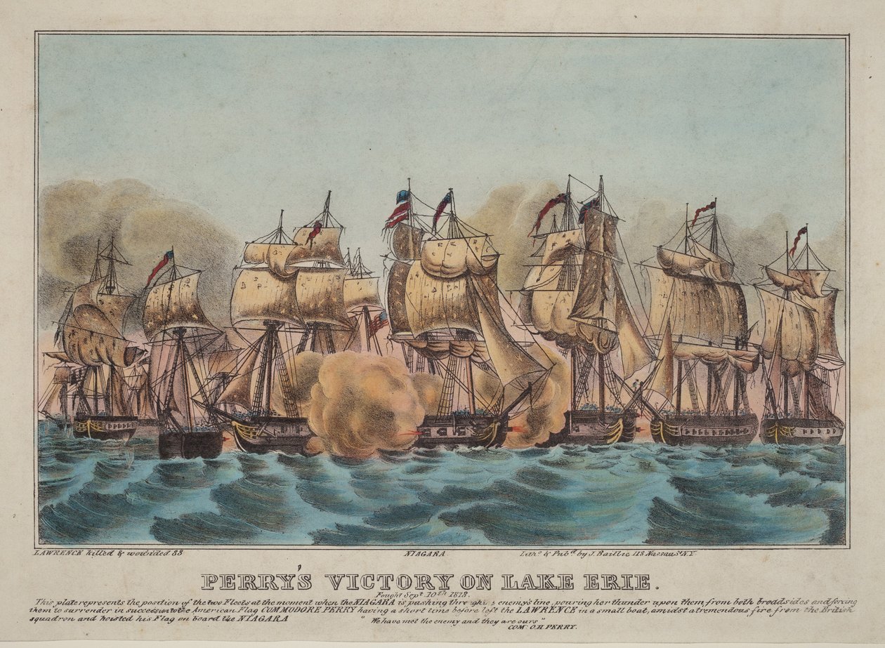 Perrys Sieg auf dem Eriesee von Napoleon Sarony