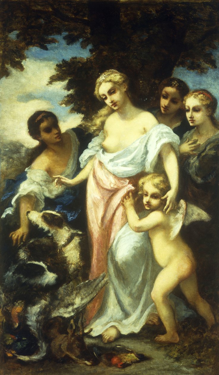 Diana nach der Jagd von Narcisse Virgile Diaz de la Peña
