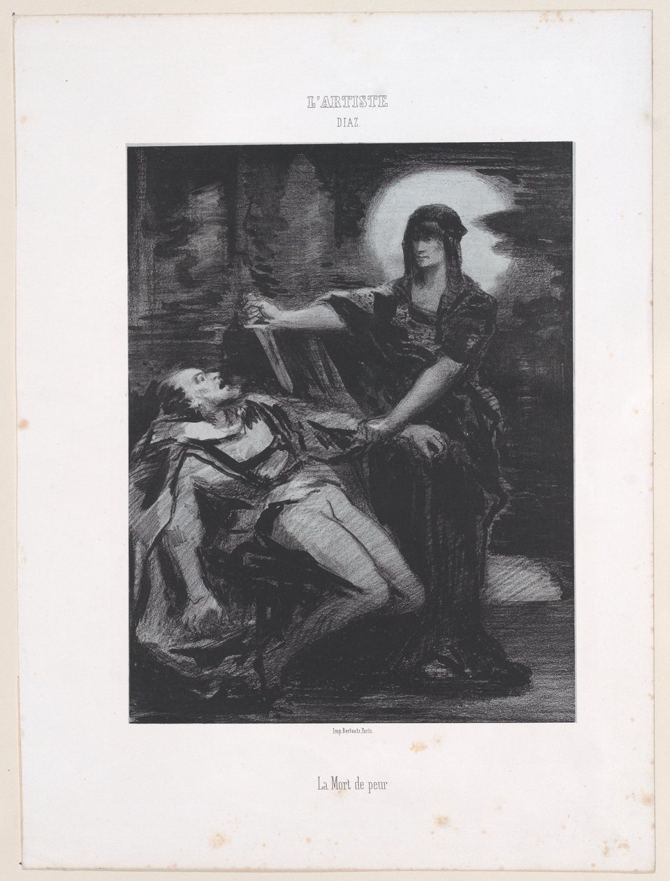 Der Tod vor Angst, 1830-76 von Narcisse Virgile Diaz de la Peña