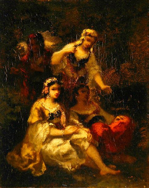 Vier spanische Mädchen, ca. 1844-60 von Narcisse Virgile Diaz de la Peña