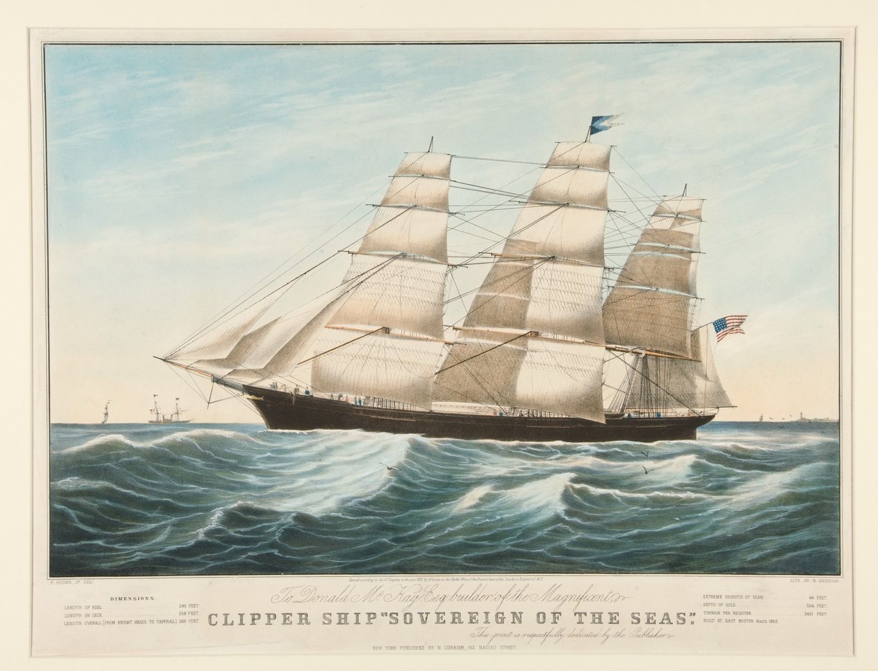 Klipperschiff "Sovereign of the Seas" von Nathaniel Currier