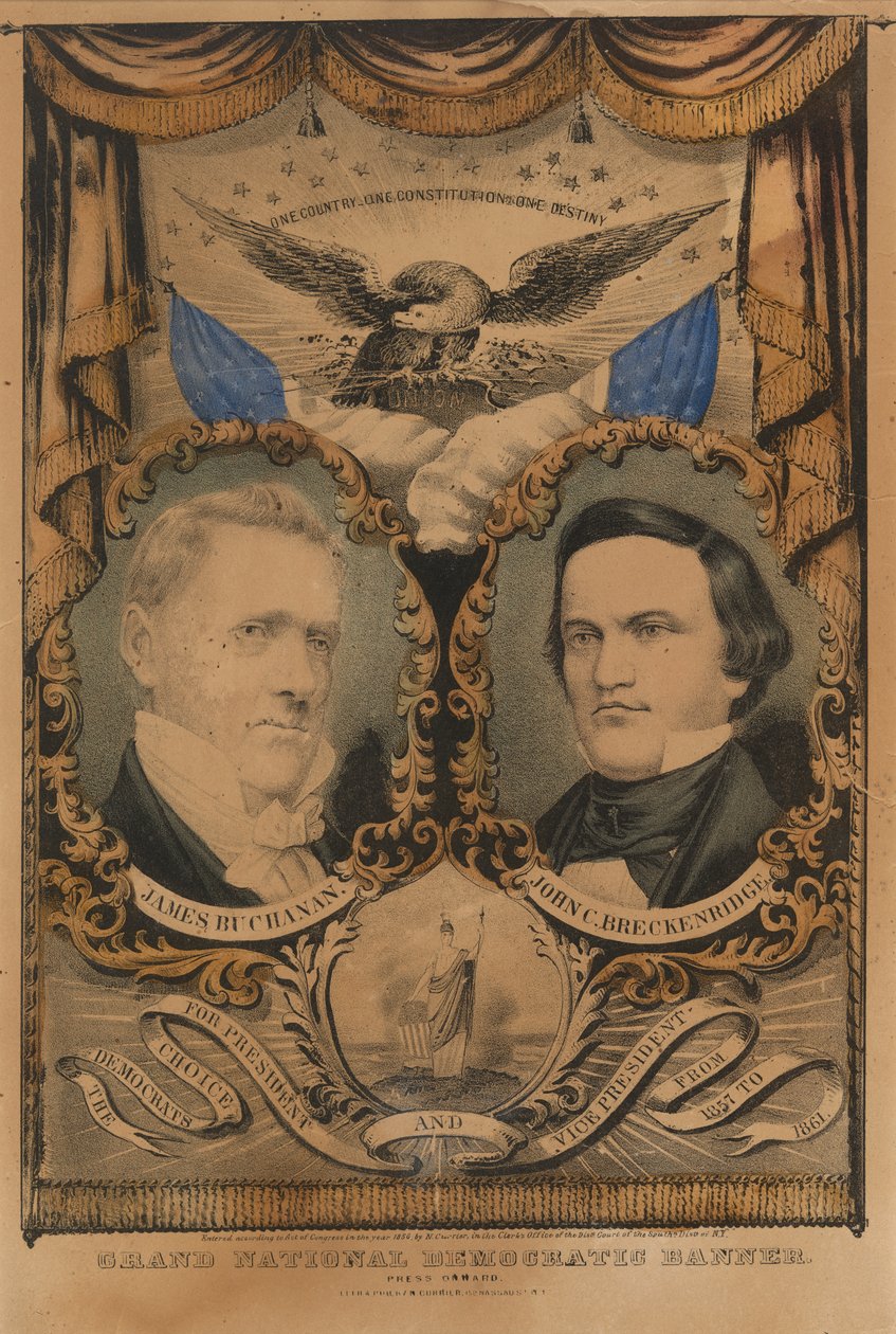 Großes Nationales Demokratisches Banner von Nathaniel Currier