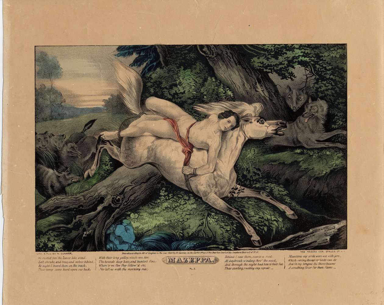 Mazeppa (Platte zwei von vier) von Nathaniel Currier