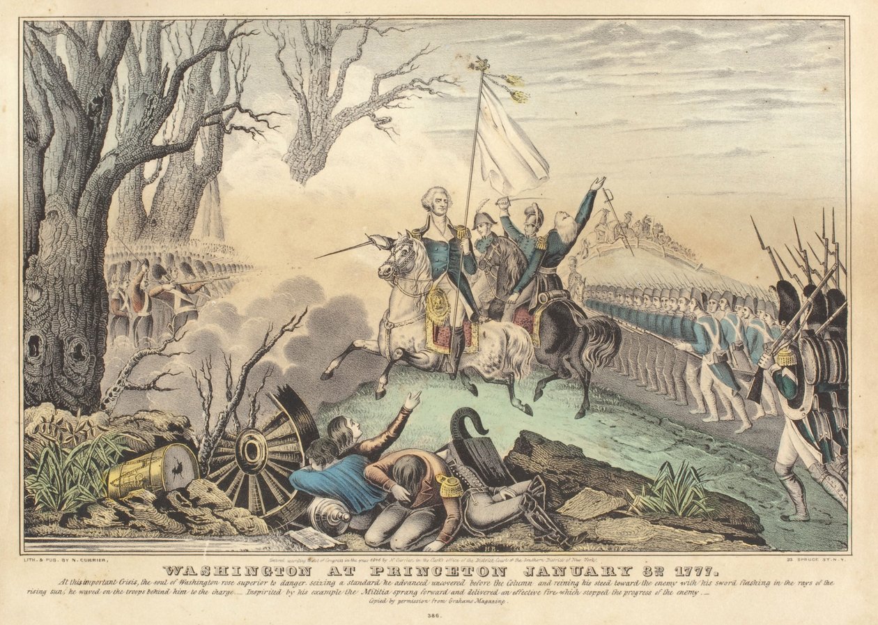 Washington in Princeton, 30. Januar 1777 von Nathaniel Currier